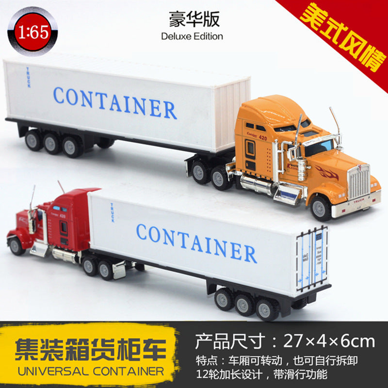 English packaging cross-border children alloy car vehicle trailer fire truck tank excavator pull back toy car