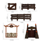 Animal Jurassic simulation farm scene sand table decoration fence large door frame dinosaur model toy