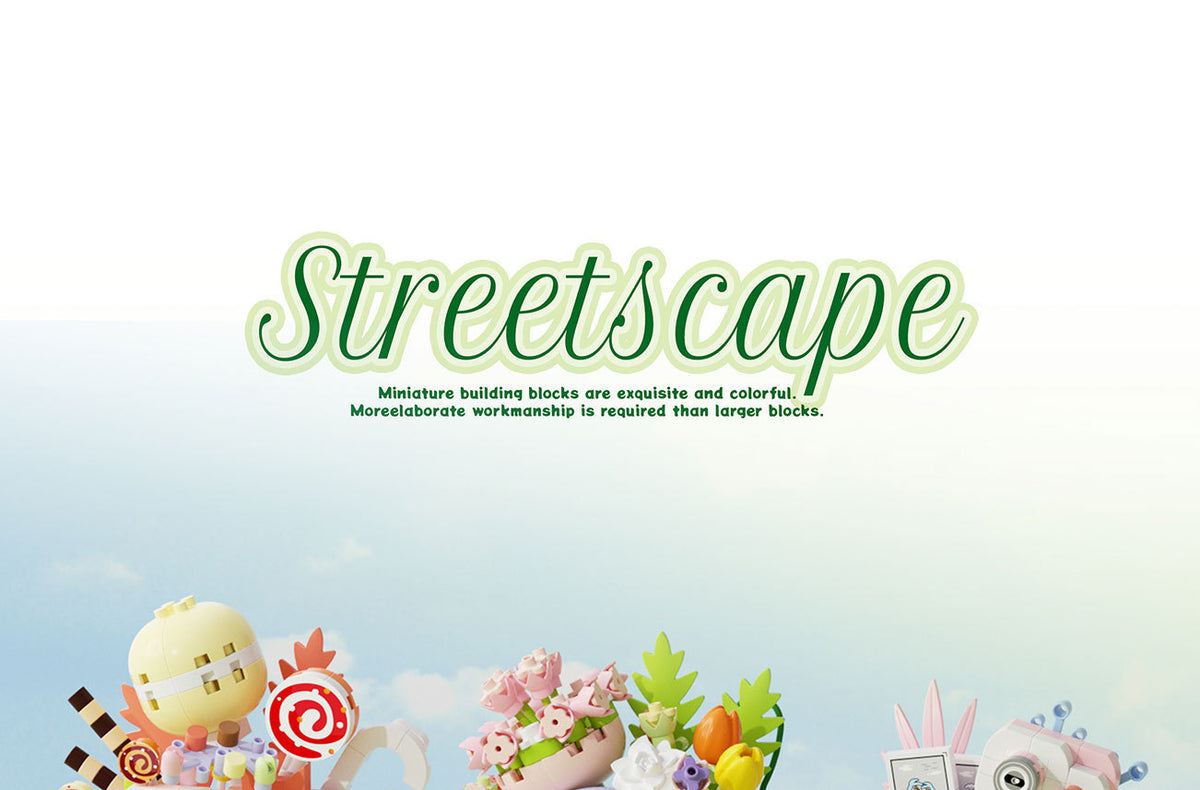 Compatible with Lego City Architecture Street View Hamburg Coffee Flower Shop Small Shop Building Blocks Children's Educational Toys Gifts