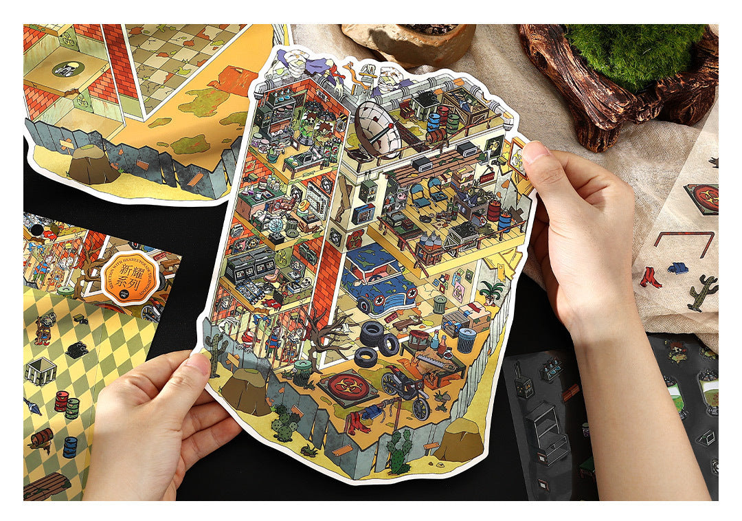 Infeel.Me Extra Large Scenery Stickers Today's Business Hours Open - Part Twelve DIY Journal Scene Stickers