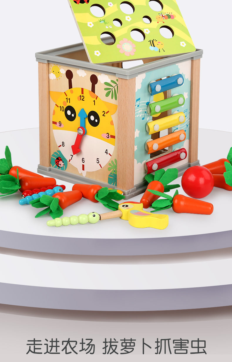 Children's Educational Bead Toys Kindergarten Students Early Education Matching Montessori Teaching Aids Shape Cognitive Beaded Treasure Box