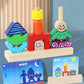 Children's Creative Spelling Day and Night Building Blocks Early Education Enlightenment Shape Cognition Hand-eye Coordination Educational Toys for Boys and Girls