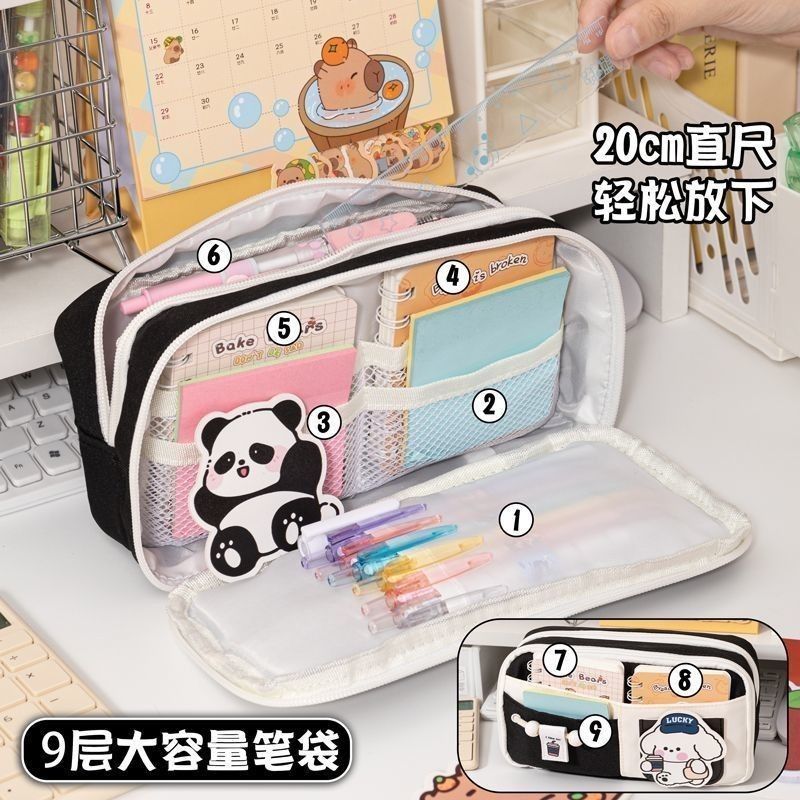 Velcro Puppy Pencil Case High-Looking 2025Ins Stationery Niche New Cute Girls Large-Capacity Stationery Box