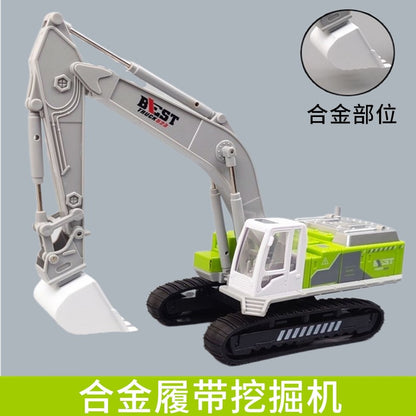 Children's Alloy Artificial Dump Truck Engineering Vehicle Inertia Mixer Truck Oil Tanker Bulldozer Crane Excavator Model