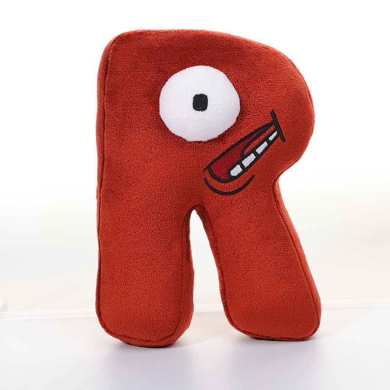 Cross-border Alphabet Lore letter legend plush pillow doll children Enlightenment letter doll wholesale