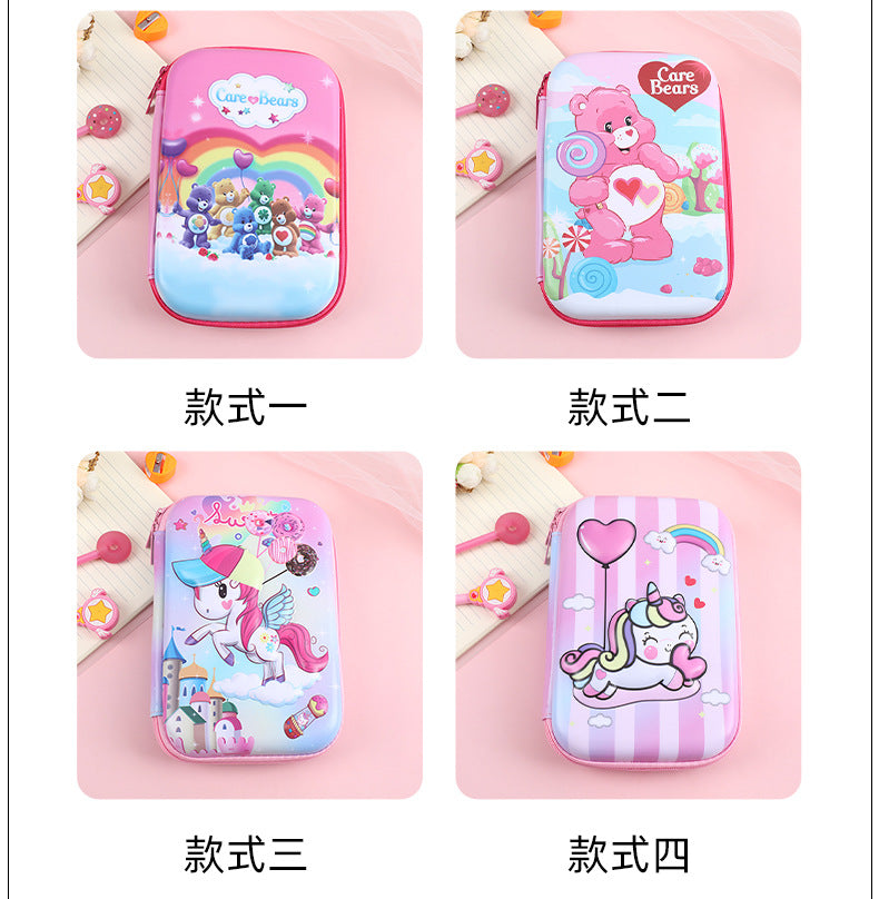 3D New Cute Eva Stationery Box Children's Multifunctional Large Capacity Pencil Bag Student Portable Square Pencil Box