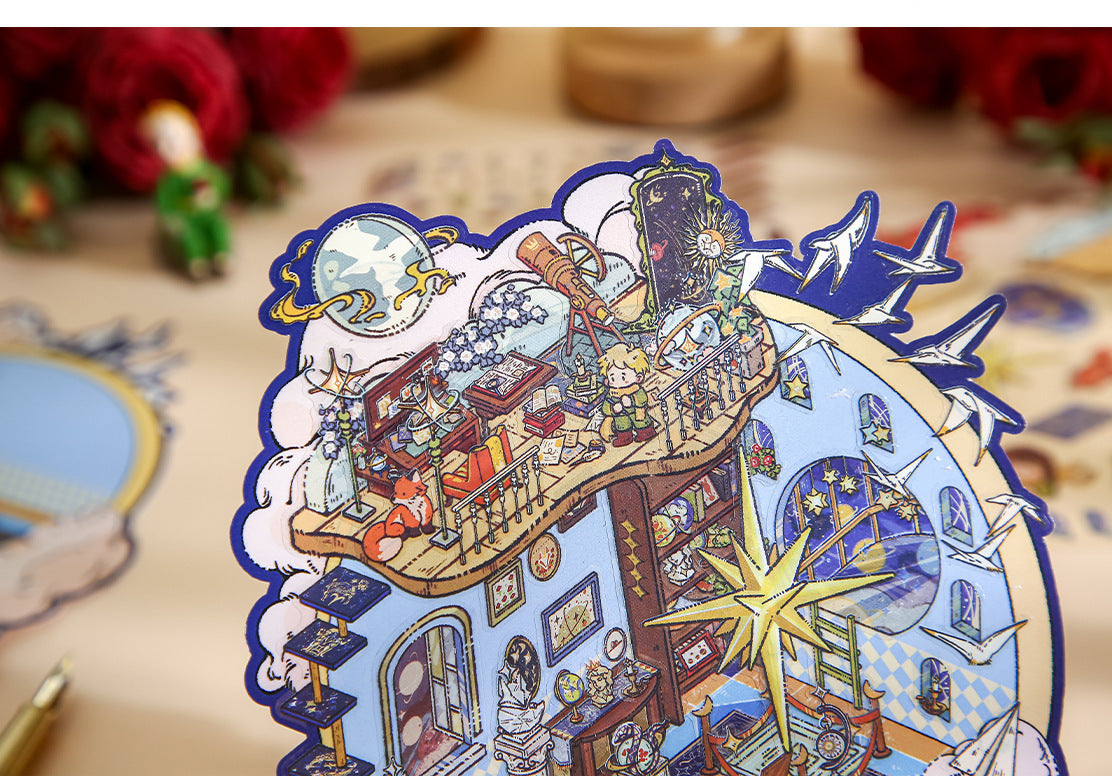 Mr. Paper Landscaping Flat Stickers Prince Fairy Tale Book Series DIY 3D Landscaping Flat Sticker Pack