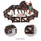 Animal Jurassic simulation farm scene sand table decoration fence large door frame dinosaur model toy