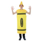 Yellow Crayon Adult Costume  One Size