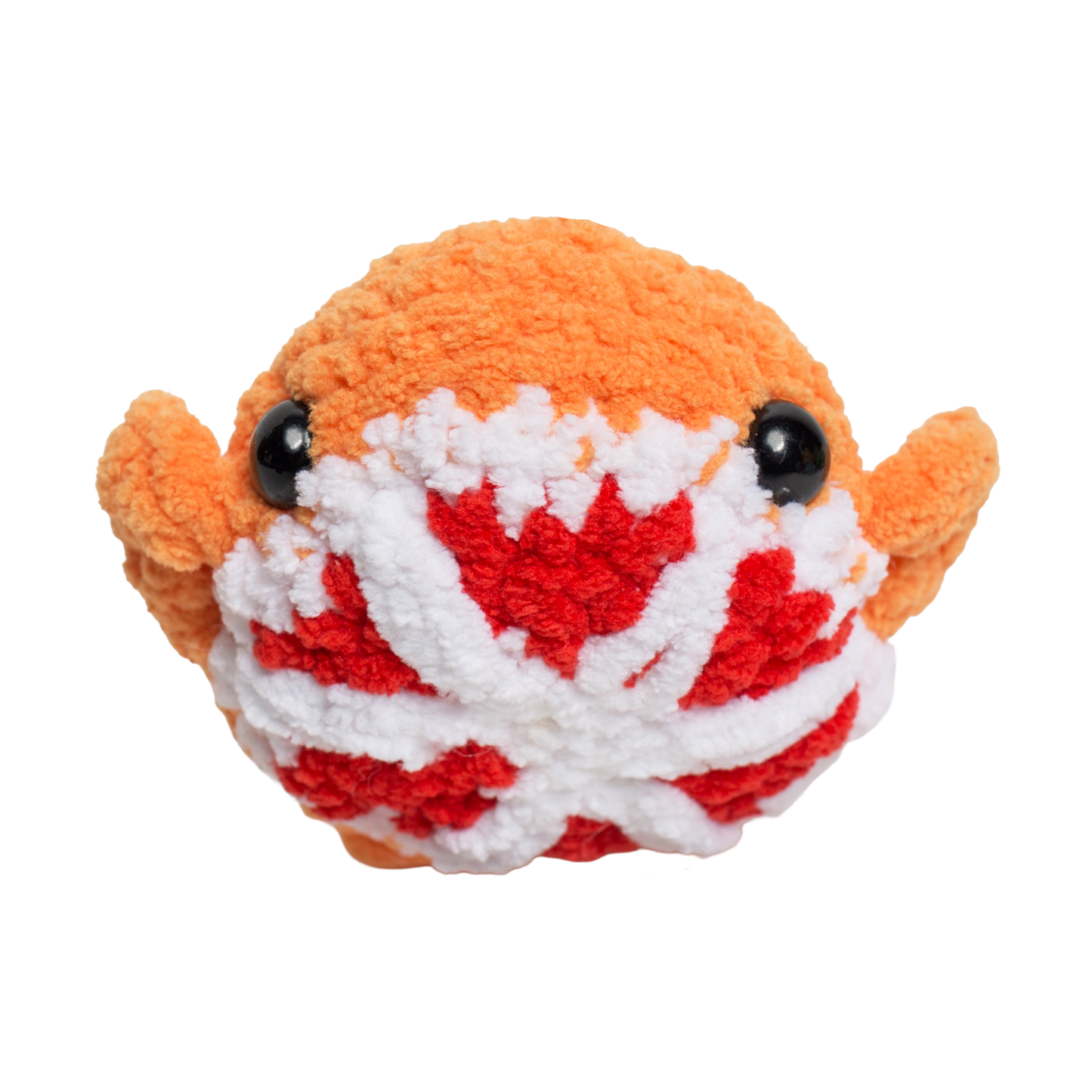 Bandit the Blood Orange Whale Crochet Plushie