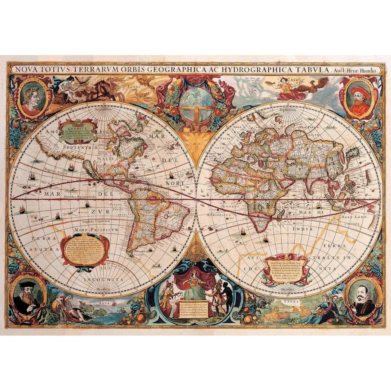 Old World Map 1000 Piece Jigsaw Puzzle Peter Pauper