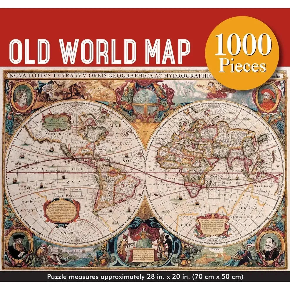 Old World Map 1000 Piece Jigsaw Puzzle Peter Pauper