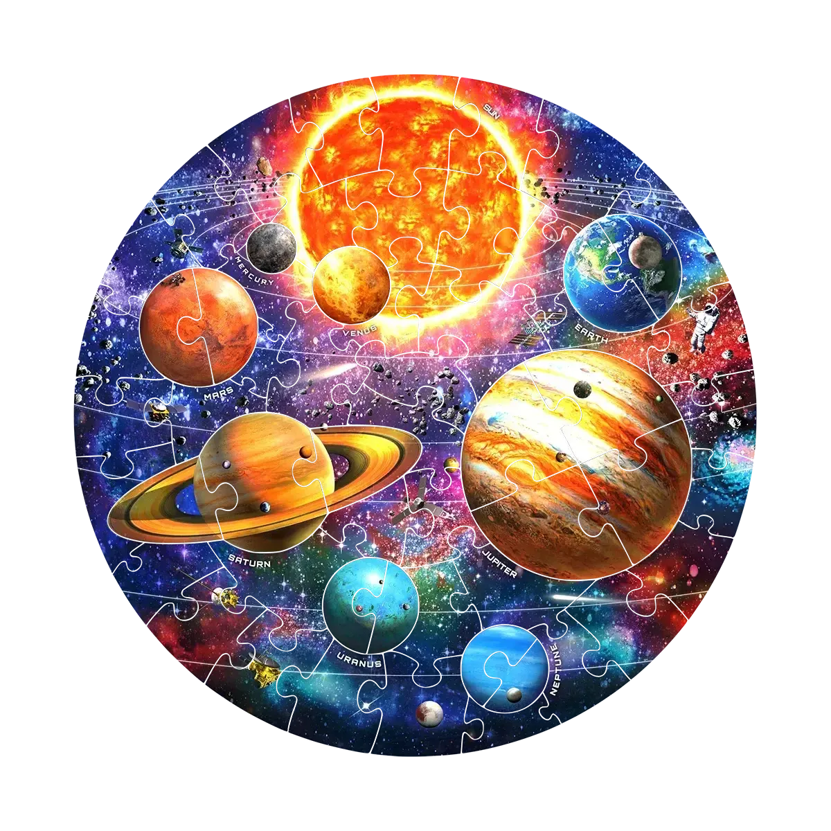 Outer Space 58 Piece Giant Floor Round Jigsaw Puzzles Eurographics