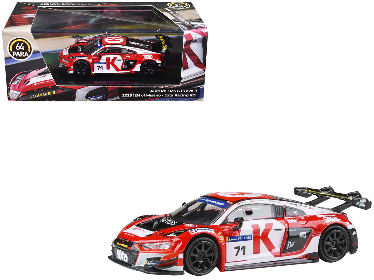 Audi R8 LMS GT3 EVO II #71 Arunas Geciauskas - Nicola Michelon - Tim Muller inchJuta Racinginch inch12 Hours of Misanoinch (2025)  1/64 Diecast Model Car by Paragon Models