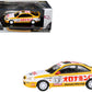 1999 Honda Civic EM1 RHD (Right Hand Drive) inchOyatsu Racinginch White and Yellow with Graphics 1/64 Diecast Model Car by Paragon Models