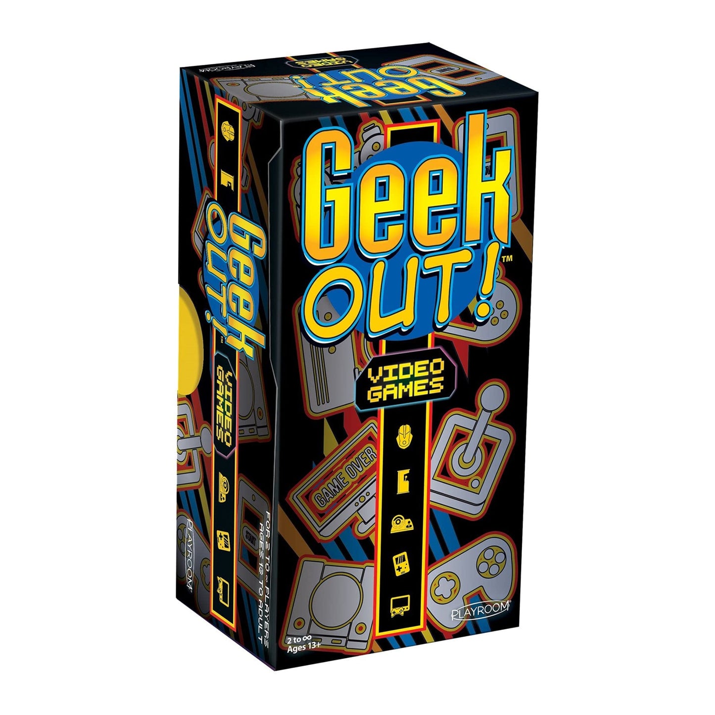 Playroom Entertainment Geek Out! Video Game - Trivia Game For Friends And Family, The Game For Gamers! Fast Paced Card Game, Geek Out Against Friends And See Who Knows The Most About Video Games