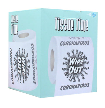 Tissue Time Wipe Out Coronavirus Novelty Toilet Paper | One Roll