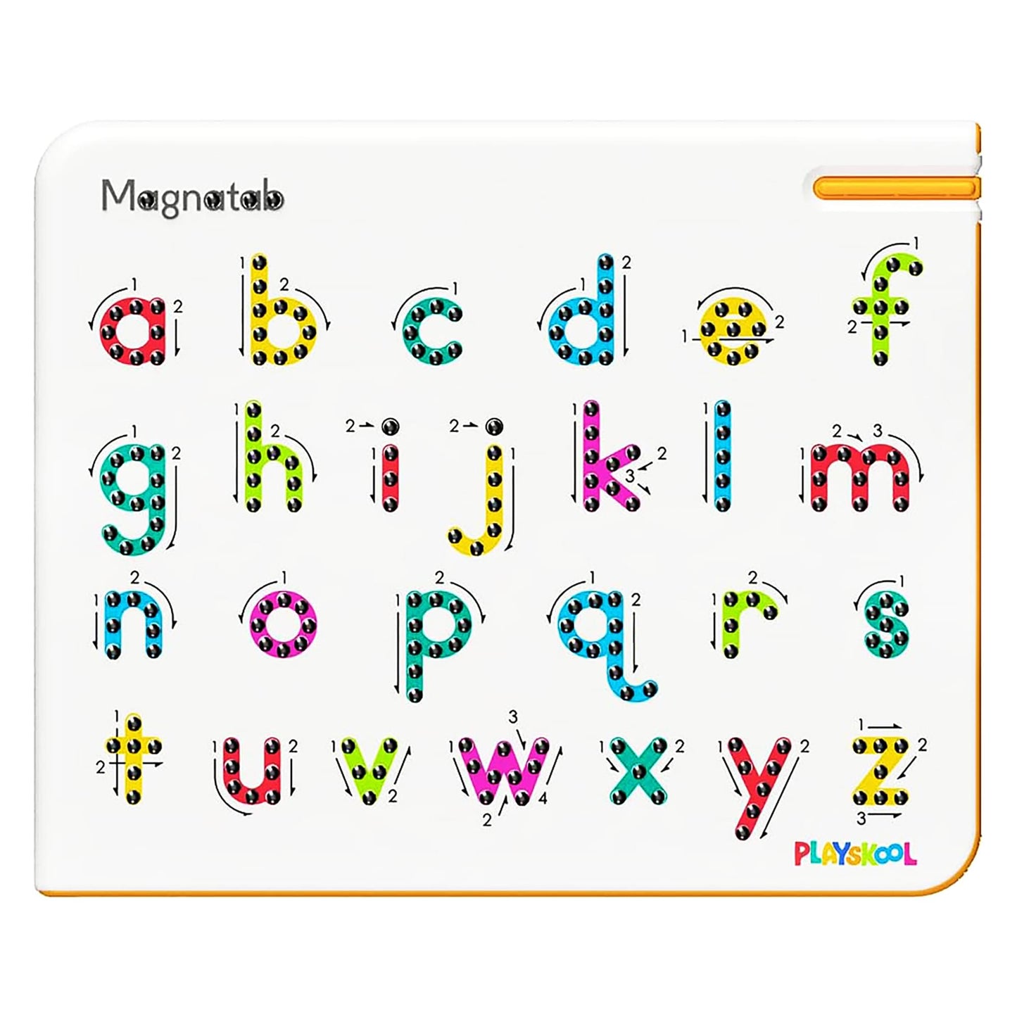 Playskool Magnatab — A To Z Lowercase — Magnetic Board Toy Letter Tracing For Toddlers Learning And Sensory Drawing — For Kids Ages 3 And Up