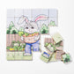 Magic Magnetic Wooden Puzzle with Cotton Bag - Bunny Gardener | Made in the Canada | Printed with Non-toxic Ink in the USA 🇺🇸