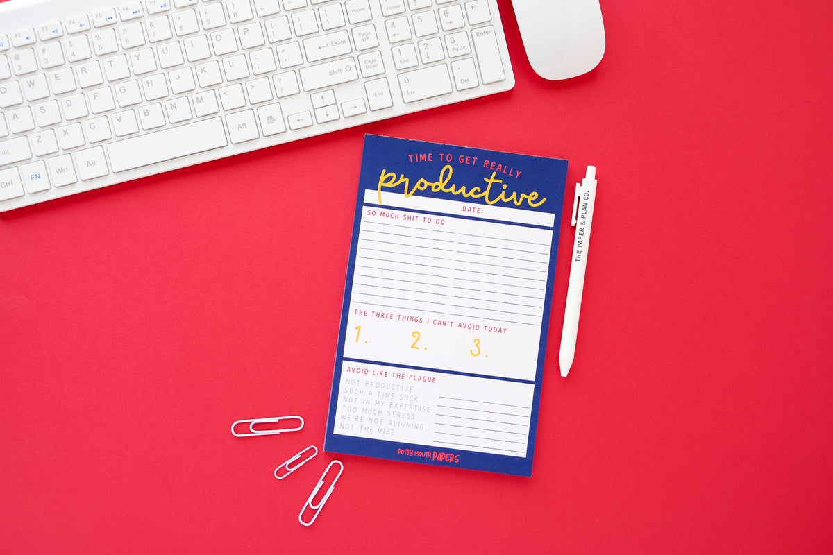 Time To Get Really Productive Notepad