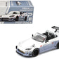 Honda Pandem S2000 RHD (Right Hand Drive) White and Blue Gray 1/64 Diecast Model Car by Pop Race
