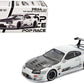 Toyota Supra inchTop Secretinch GT300 RHD (Right Hand Drive) Silver Metallic with Carbon Hood 1/64 Diecast Model Car by Pop Race