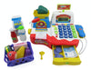Supermarket Cash Register With Checkout Scanner, Weight Scale, Microphone, Calculator, Play Money And Food Shopping Playset For