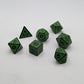 Magic Flame - Green - 7 Piece DnD Dice Set | Acrylic RPG Gaming Dice