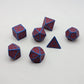 Magic Flame - Red Blue - 7 Piece DnD Dice Set | Acrylic RPG Gaming Dice