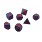 Magic Flame - Red Blue - 7 Piece DnD Dice Set | Acrylic RPG Gaming Dice