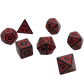 Magic Flame - Red - 7 Piece DnD Dice Set | Acrylic RPG Gaming Dice