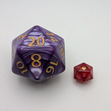 Purple Chonk D20 – 55mm Giant D20 | Oversized D&D Dice