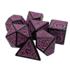 Magic Flame - Purple - 7 Piece DnD Dice Set | Acrylic RPG Gaming Dice