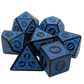 Magic Flame - Blue - 7 Piece DnD Dice Set | Acrylic RPG Gaming Dice