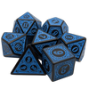 Magic Flame - Blue - 7 Piece DnD Dice Set | Acrylic RPG Gaming Dice