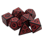 Magic Flame - Red - 7 Piece DnD Dice Set | Acrylic RPG Gaming Dice