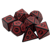 Magic Flame - Red - 7 Piece DnD Dice Set | Acrylic RPG Gaming Dice