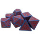 Magic Flame - Red Blue - 7 Piece DnD Dice Set | Acrylic RPG Gaming Dice