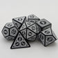 Magic Flame - White - 7 Piece DnD Dice Set | Acrylic RPG Gaming Dice