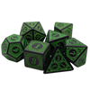 Magic Flame - Green - 7 Piece DnD Dice Set | Acrylic RPG Gaming Dice