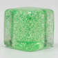 Green Translucent Glitter Mini Magic Cube by Squeeze Toys (Slow-Rising Squish)