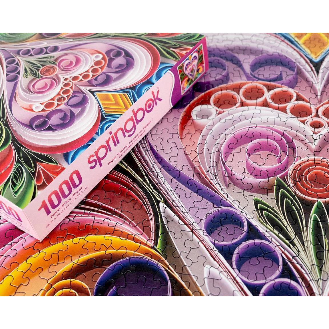 Paper Hearts 1000 Piece Jigsaw Puzzle Springbok