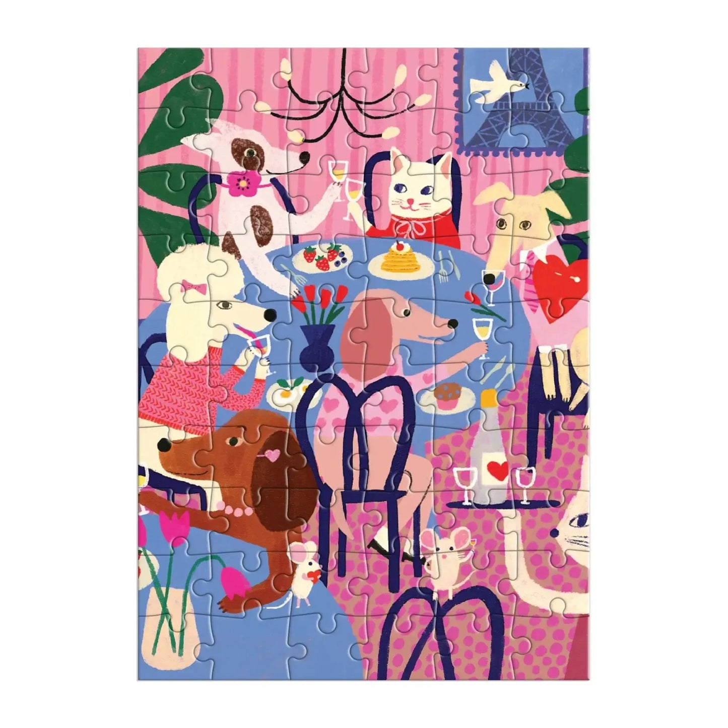 Paws for Love Greeting Card 60 Piece Jigsaw Puzzle Galison