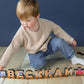ABCs Magnetic Letter Train Express with Organic Cotton Bag | Cherry Wood | Made in the USA 🇺🇸