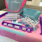 All In One - Mahjong Bundle - American Mahjong Set 166 2-Color Tiles - Blue & Pink Bag