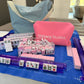 American Mahjong Set 166 Tiles - Mahjong Bundle - Blue & Tan Bag Blue Mat 2-color Pink Tiles