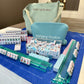 American Mahjong Set 166 Tiles Bundle - Green Bag Blue Mat 2-color blue tiles