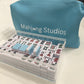 American Mahjong Set 166 Tiles Bundle - Green Bag Pink Mat 2-color blue tiles