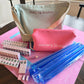 Two color Pink 166-Tiles Mahjong Bundle - American Mahjong Mat Rack Tote