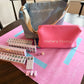 Two color Pink 166-Tiles Mahjong Bundle - American Mahjong Mat Rack Tote